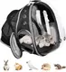 Рюкзак переноска для животных раздвижной CosmoPet CP-15 для кошек и собак 39x34x21 см Black