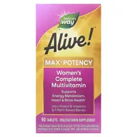 Витамины и минералы Nature's Way Alive! Max3 Potency Women's, 90 таблеток