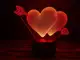 Сменная пластина для 3D ламп "Два сердца со стрелой" 3DTOYSLAMP