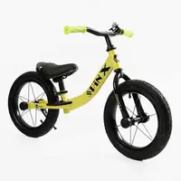 Дитячий велобіг CORSO Spin-X PX-5-82 колеса 14" надувні сталева рама. Yellow and Black (169855)
