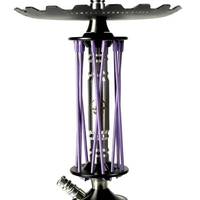 Дымный кальян из нержавеющей стали Trumpet Hookah Rider с уплотнителем, фиолетовый