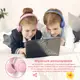 Детские проводные наушники с микрофоном Picun Q2 Pink