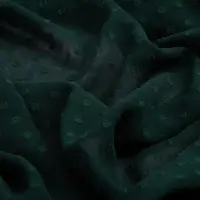 Ткань плательная шифон жаккард т/зелена