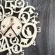 Интерьерные часы на стену из древа с котами