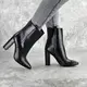 Ботинки женские на каблуке Fashion Magintey 2369 39 размер 25 см Черный