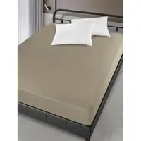 Простынь на резинке Arya Сатин London AR-A107299-light-brown 160х200х30 см светло-коричневая