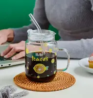 Кружка с трубочкой и крышкой Lemons 14602 400 мл