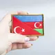 Шеврон нашивка на липучке Турция и Азербайджан 5х8 см флаг Турции и Азербайджана вышитый патч нашивка