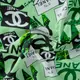 Ткань штапель Бренди Chanel салат, Написи