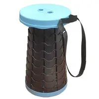 Складаний туристичний стілець 47 см Telescopic stool для пікніка туризму риболовлі похідний табурет Блакитний