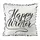 Подушка c мешковины и помпонами Happy winter 45x45 см (45PHBP_19NG001)