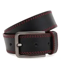 Мужской кожаный ремень Borsa Leather 115v1fx106-black