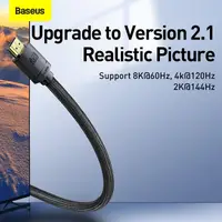 Кабель BASEUS High Definition Series HDMI 8K to HDMI 8K Adapter Cable |2m, 8K, HDMI2.1| (CAKGQ-K01)