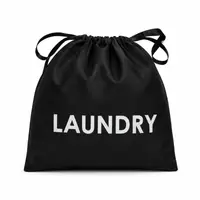 Мешок хлопковый ORGANIZE для грязного белья 38х38 см Laundry (черный)