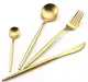 Набор столовых приборов Stainless Stell 4-Gold 4 золотые предметы