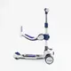 Самокат 3 в 1, с сидением, музыкой, подсветкой "Scooter", Skyper. White/Blue (169291)