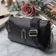Женская сумка с металлическим украшением посередине из натуральной кожи Vintage 22607 Черная