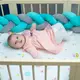 Бортик в кроватку Хатка Косичка Мятно-серый 360 см по всему периметру кроватки
