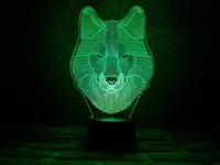 Сменная пластина для 3D ламп "Волк" 3DTOYSLAMP