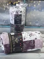 Plaid purple 180х200см. Фланель. Простирадло на резинці з наволочками. Belizza Туреччина.