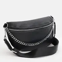 Женская кожаная сумка Borsa Leather K120182bl-black