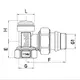 Кран радіаторний Roho R5251-050 - 1/2" кутовий (антипротечка) (RO0133)
