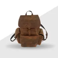 Сумка рюкзак натуральная кожа Рижий