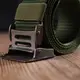 Крепкий мужской ремень с металлической пряжкой из текстиля 20595 Vintage Зеленый
