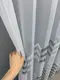 Готовая тюль (3х2,7м.) из ткани бамбук с вышивкой. Цвет белый с серым. Код 1501т 40-401