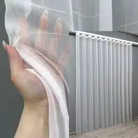Готовая тюль (3,5х2,7м.) из ткани бамбук в клетку. Цвет белый с молочным. Код 1614т 42-0961