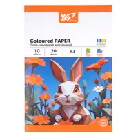 Папір кольоровий двосторонній А4 YES Orange Line 954898 20 аркушів
