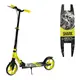 Самокат двухколесный Best Scooter, колеса PU, 1 амортизатор, с ручным тормозом, зажим руля. Black and Yellow (147537)