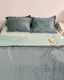 Постельное белье плюшевое семейное Dushka Home 20958 160х215х2 см бирюзовое с мятным