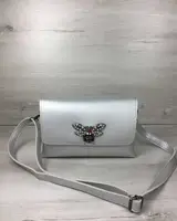 Женская сумка клатч «Келли» серебро