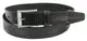 Мужской кожаный ремень для брюк Skipper 1257-33 черный 3,3 см
