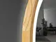 Perfection Slim Дзеркало з підсвіткою LED дуб натуральний 650мм (аурна,фронтальна,сенсорна) (1 сорт)