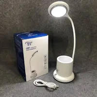 Настільна лампа акумуляторна на гнучкій ніжці з органайзером Tedlux TL-1006