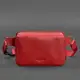 Кожаная женская поясная сумка Dropbag Mini красная