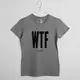Футболка женская "WTF" серая, Серый, XXL, английский