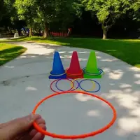 Игра на точность 3 в 1 "Throwing Games" - 6 мячиков, 3 конуса, 12 колец, 6 мешочков, сумка