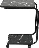 Приставний столик на колесах Fabrika BRAIN Marble Black (FK-W4098-01)