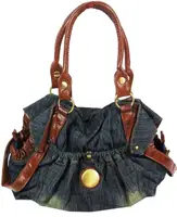 Містка жіноча джинсова котонова сумка Fashion jeans bag синя