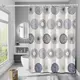 Шторка для ванны из полиэстера водонепроницаемая Bathlux 180x180 см с кольцами занавеска для ванной комнаты