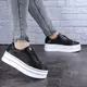 Женские кожаные сникеры Fashion Erly 1717 40 размер 25 см Черный