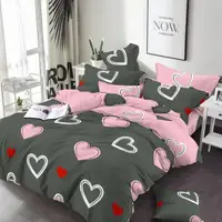 Подростковое постельное белье I love you Бязь Люкс MERISET - Подростковый 1,5 на резинке