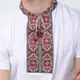 Футболка-вышиванка мужская Moderika Солнце белая с красным S