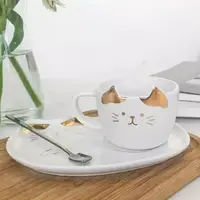 Чашка з блюдцем та ложкою Cute kitty 14852 200 мл біла