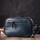 Кожаная сумка через плечо на одно отделение для женщин Vintage 22385 Синяя