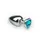 Анальная пробка Silver Heart Topaz L