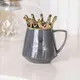 Чашка керамическая Queen of Everything 400мл с крышкой и ложкой Серый